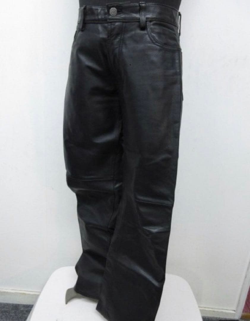 注目のブランド GAP オールド L32 W30 レザーパンツ ヴィンテージ