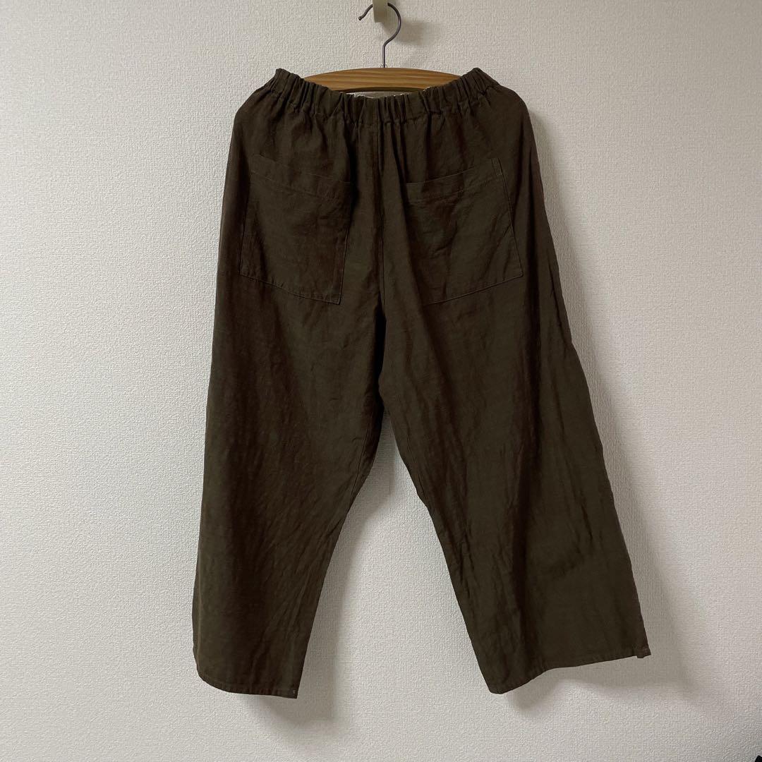 美品☆ヤンマ産業 yamma☆会津木綿 ソフトサルエルパンツ ノーマル丈 玉虫