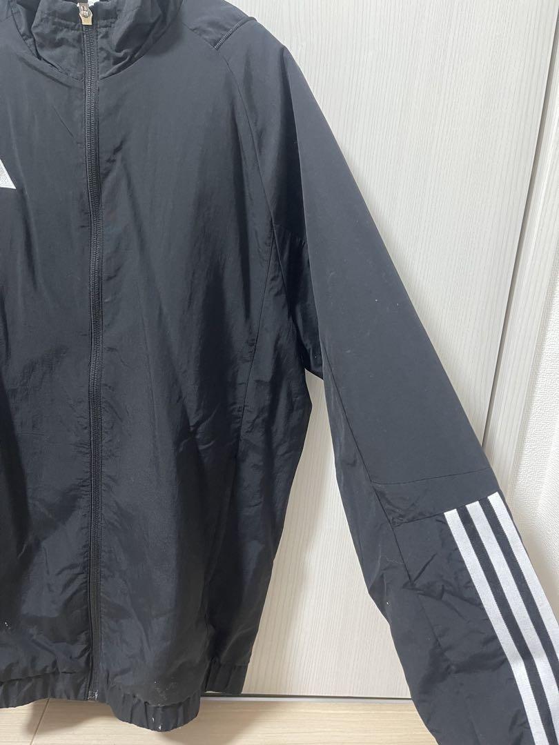 adidas ブラック ウィンドブレーカー 上下セット