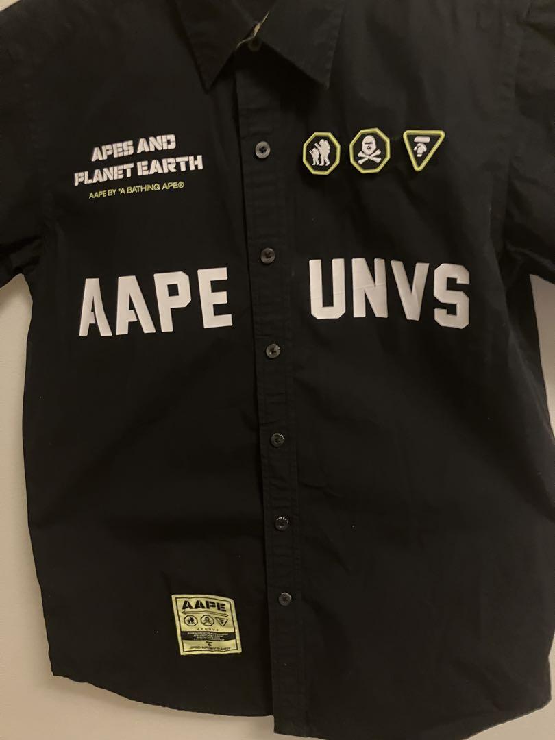 AAPE APES AND PLANET EARTH 半袖シャツ 黒