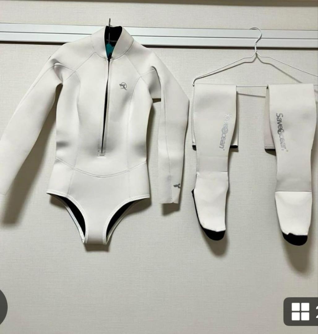 【新品未使用】SaveOcean ウェットスーツ&ロングソックス 2mm 【新品未使用】SaveOcean ウェットスーツ&ロングソックス 2mm