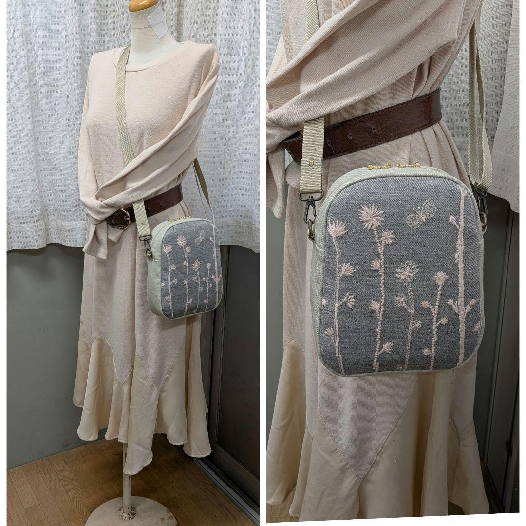 ミナペルホネン　ハンドメイド　バッグ　 ミニショルダー