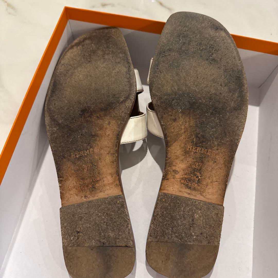 エルメスサンダル オラン 白 37 エルメスサンダル オラン 白 37