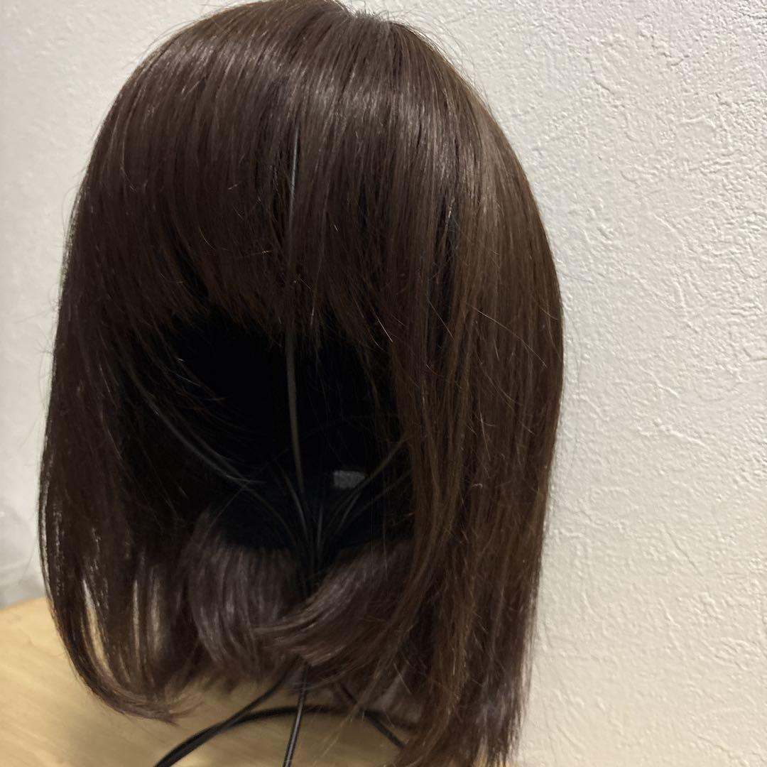 カジュアルミディ人毛MIXウィッグ