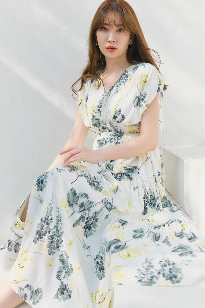 New color] [lemon / powder mint]Full Of Love Long Dress