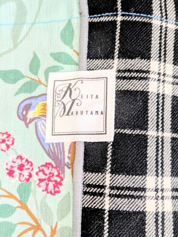 本日出品終了です。新品タグ付き✨️ケイタマルヤマ　一点物パッチワークトートバッグ