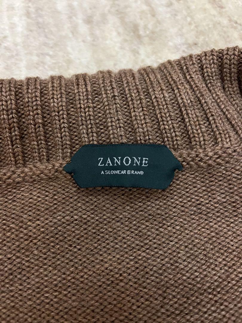 ZANONE カーディガン サイズ48 ブラウン