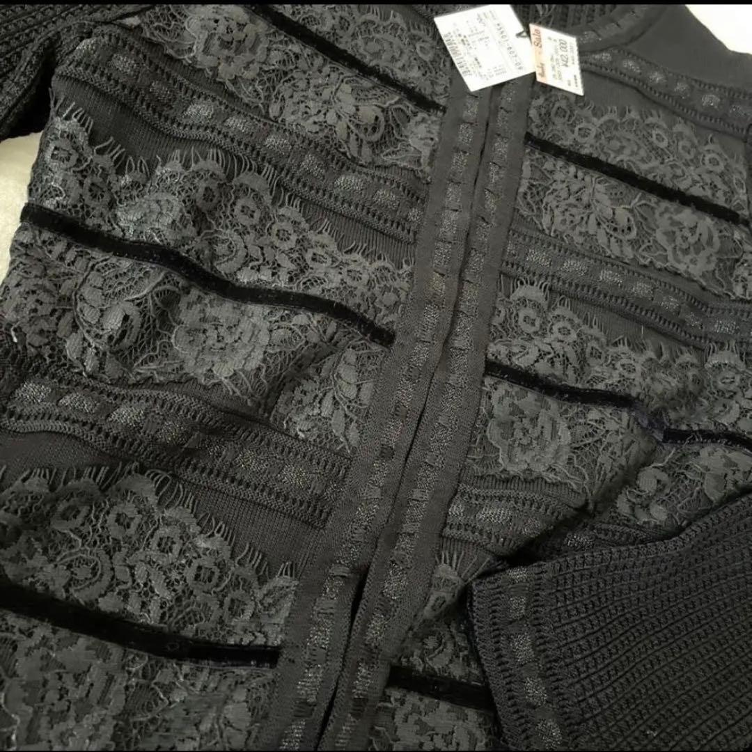4万/新品】エポカ レース ジャケット 上着 カーディガン 黒 花柄 超