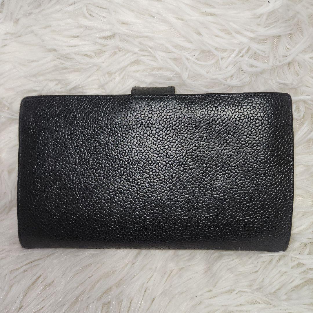 CHANEL シャネル キャビアスキン ガマ口 長財布 ブラック 黒 CHANEL シャネル キャビアスキン がま口 長財布 黒 - メルカリ