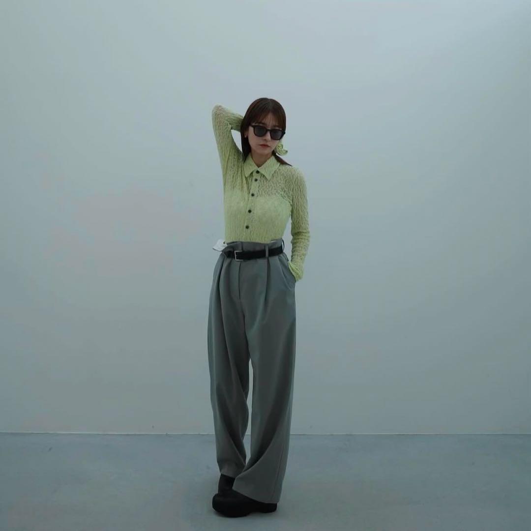 【タグ付新品】CLANE LADY LACE SHIRT MINT