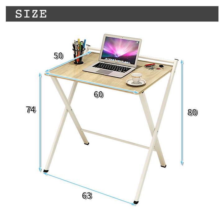 限定品新品 デスク 折りたたみデスク 机 コンパクト 幅60cm 高さ74cm 奥行50cm Xw9Fo-m21549843671 新作安い