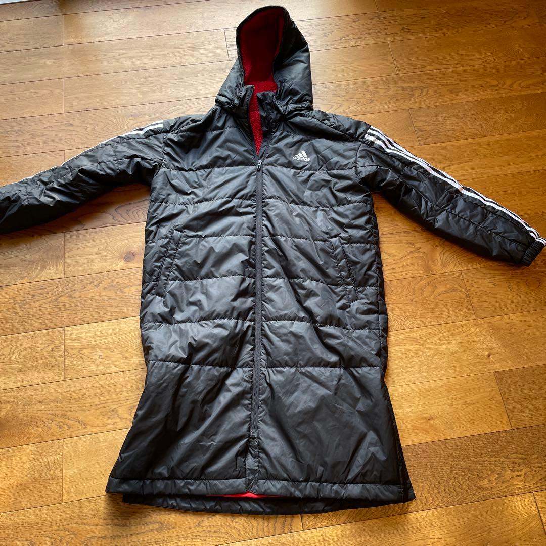 adidas ダウンコート 黒 160センチ