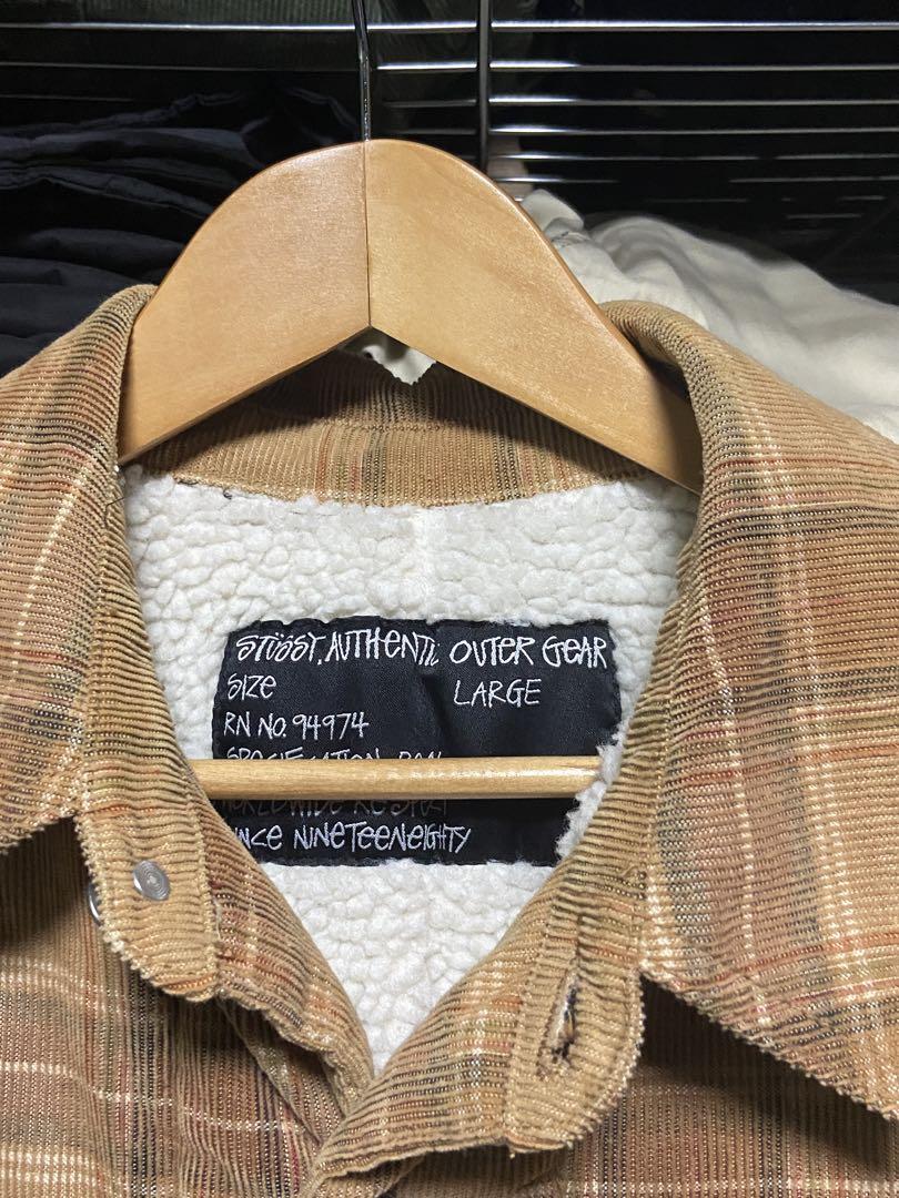 00sstussy チェック ジャケット コーデュロイカバーオール