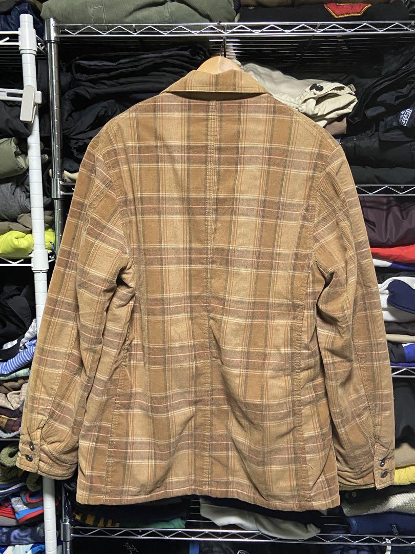 【本日特価】 00sstussy チェック コーデュロイカバーオール ジャケット ジャケット・アウター