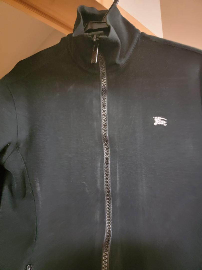 美品】BURBERRY BLACK LABEL ビッグジップスウェットLサイズ