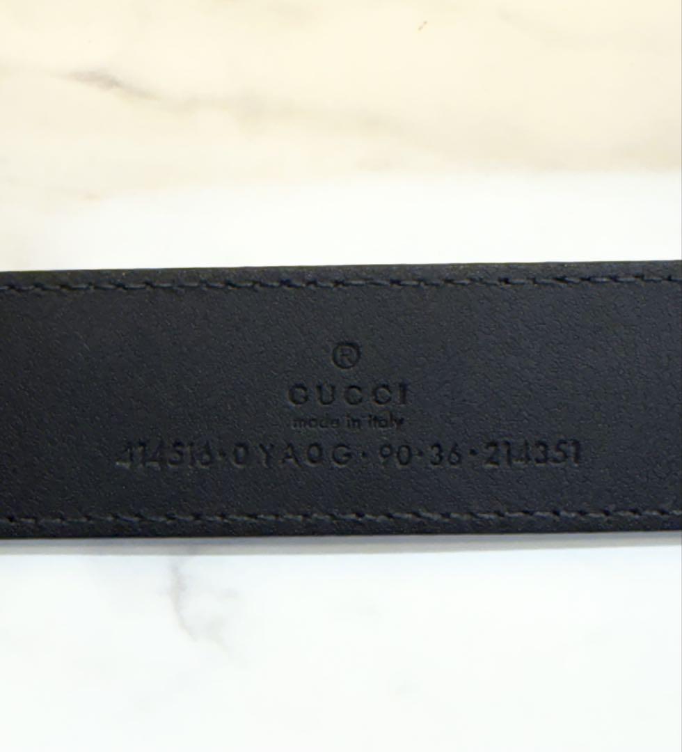 GUCCI ブラック GGロゴ ベルト