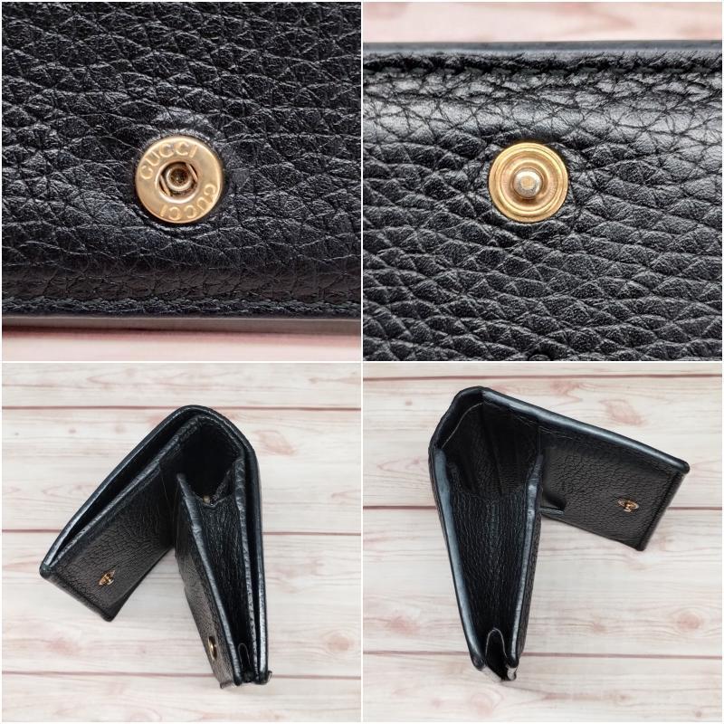 美品✨Gucci グッチ アニマリエ ビー 蜂 折財布 レザー　ブラック