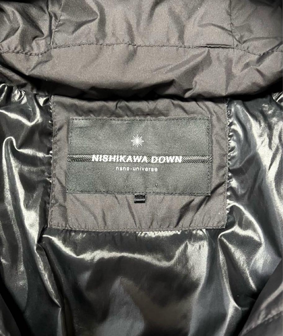 nano universe美品☆ナノユニバース西川ダウン　ブラック　size40