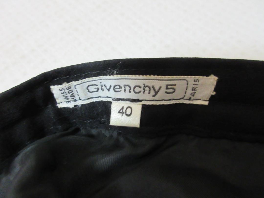 (974)Givenchy 5 セットアップ シフォン ハート柄 スカート 黒