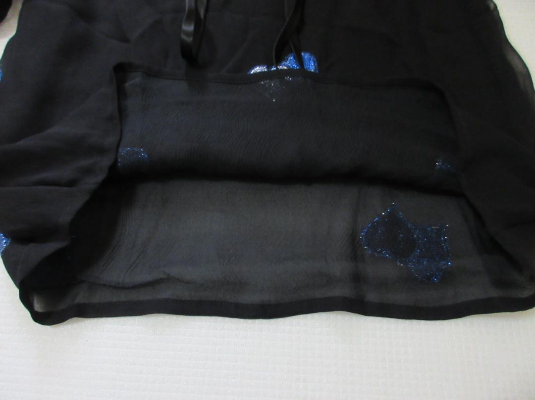 (974)Givenchy 5 セットアップ シフォン ハート柄 スカート 黒