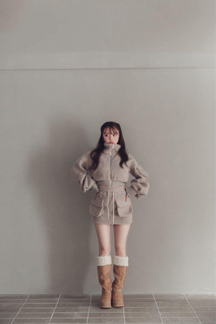 ANDMARY】Miffy boa jacket
