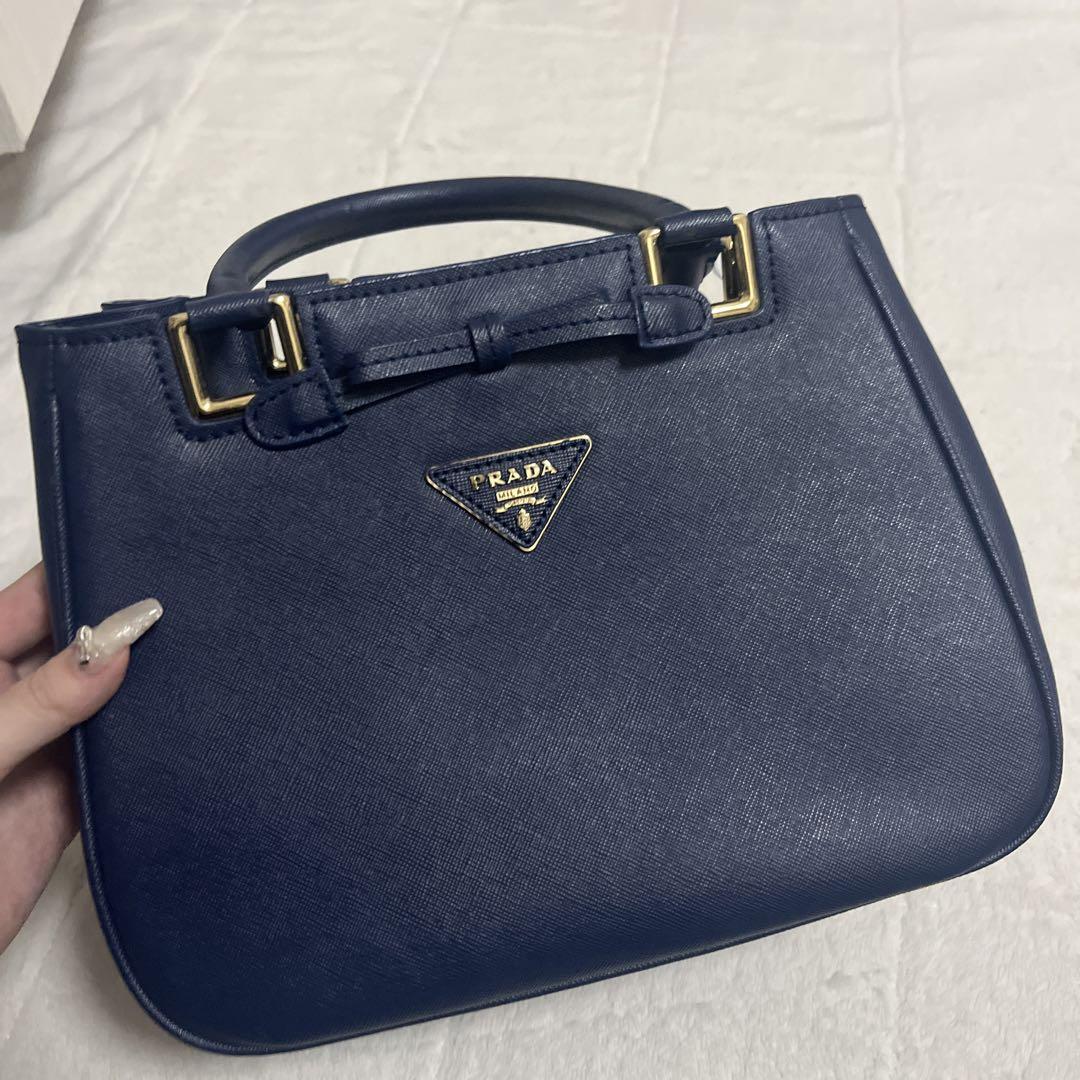 PRADA ブルー ハンドバッグ 並行輸入品 プラダ ショルダーバッグ
