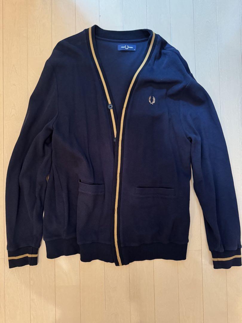 FRED PERRY ネイビー カーディガン