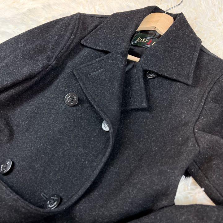 極美品 EAST BOY Pコート ウール 通学用 ショート ブラック - メルカリ