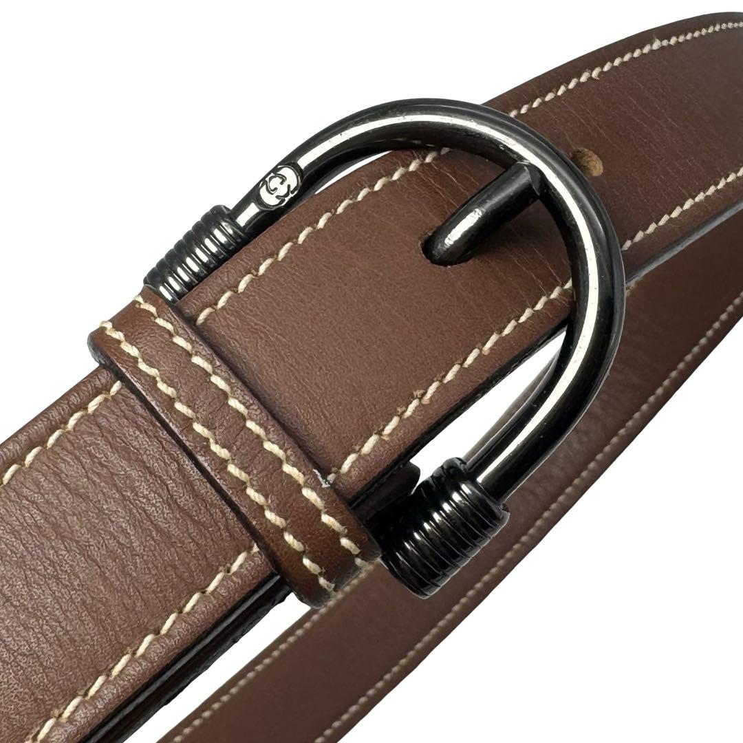 グッチ　GUCCI ベルト　ホースデザイン　レザー　ヴィンテージ　ブラウン imgrc0174268166.jpg
