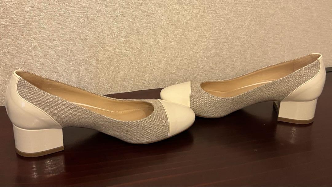 【美品】フォクシー　ベージュ　ヌバック パンプス フォクシーブティック 39080 パンプス 36.5 ベージュ レザー