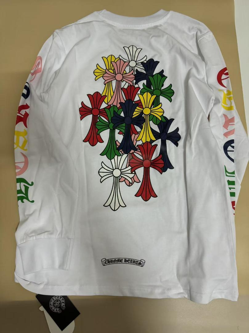 早者勝ち！Chrome hearts カラフルクロスロングTシャツ