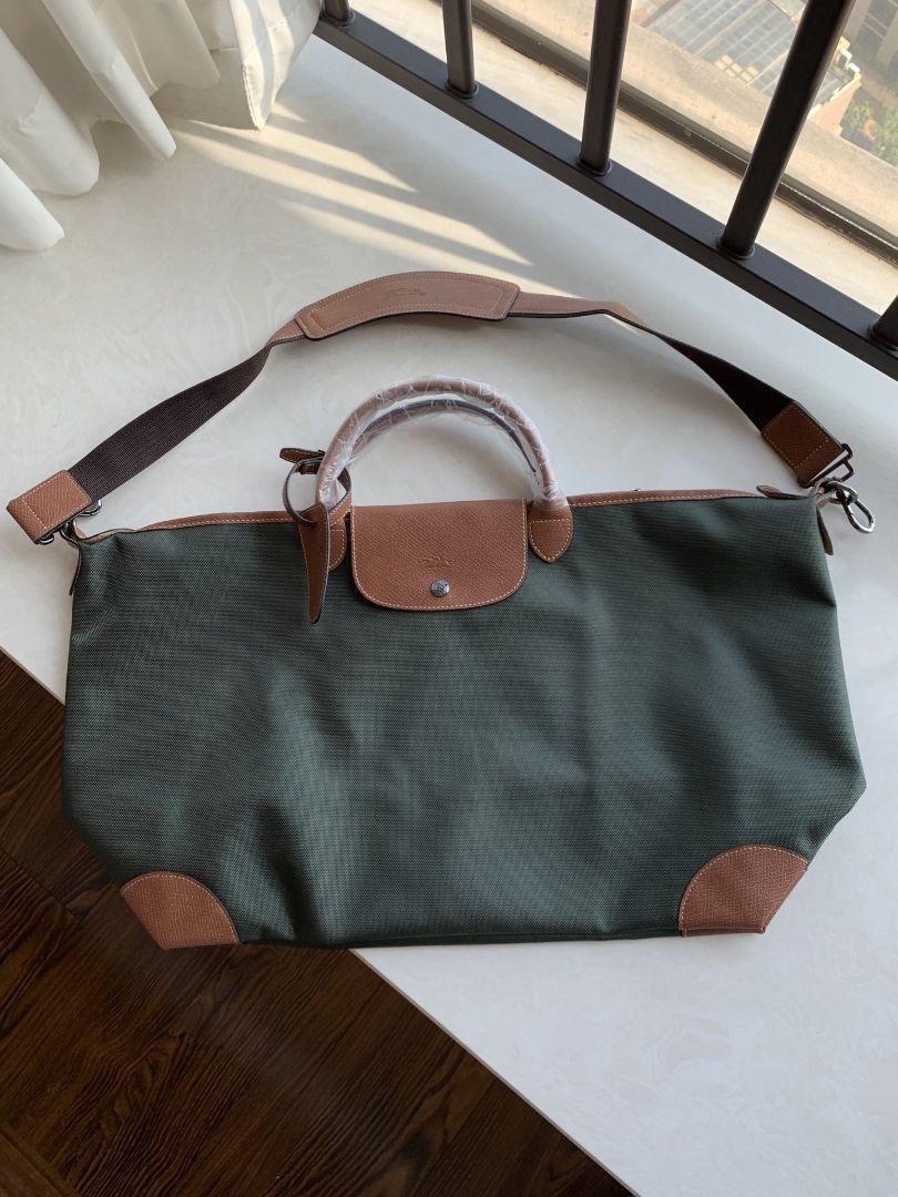 Longchamp 大容量 男女兼用 2way バッグ # グリーン