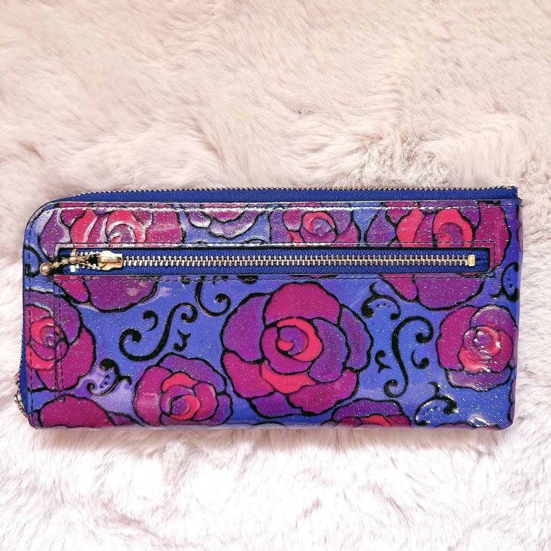 ANNA SUI マジカルローズ長財布　ラメ入り