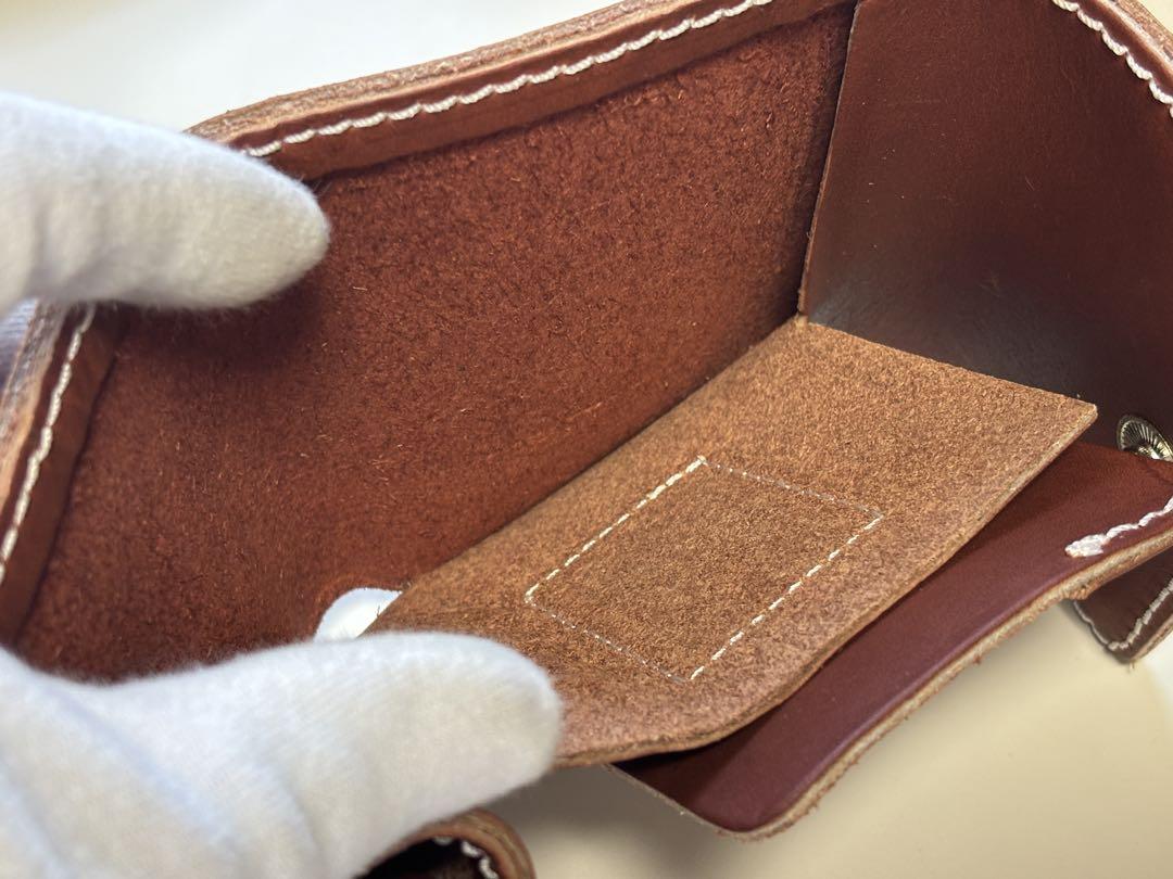 RED WING/レザー/財布/バイカー/ライダース/ウォレット/赤茶/未使用