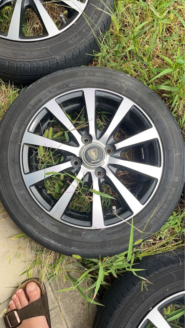 14インチ ブラック シルバー ホイール