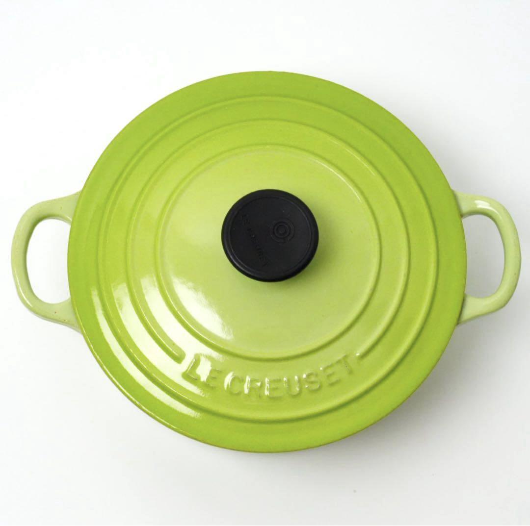 【美品】LE CREUSET　ココット ロンド フルーツグリーン　18cm Amazon | Le Creuset ル・クルーゼ シグニチャー ココット