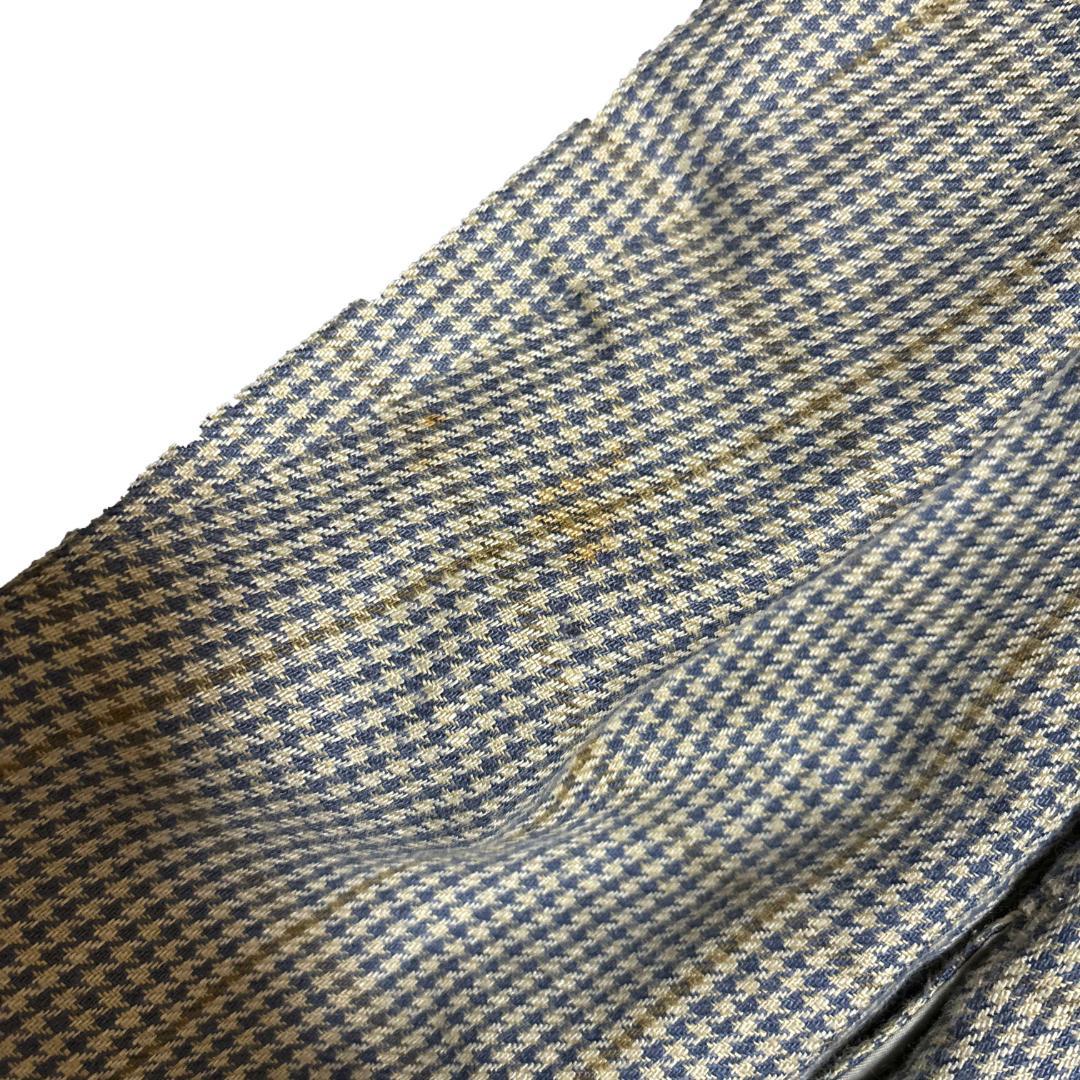 90s Burberry s リネン ジャケット M相当 青 ベージュ 古着M BURBERRY WWW_SHINETEETH_COM