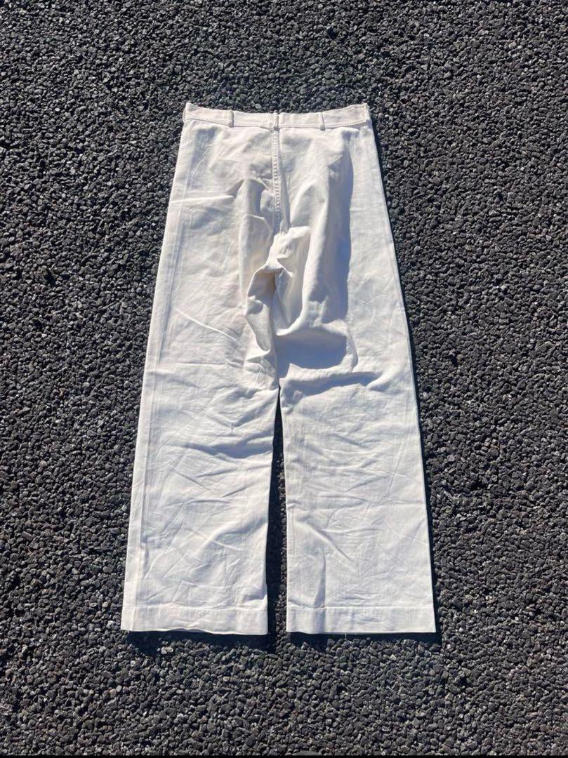 40s U.S.armyセーラーパンツ 美品 ホワイト 40s USNAVY セーラーパンツ 巻きパン 美品 ミリタリー
