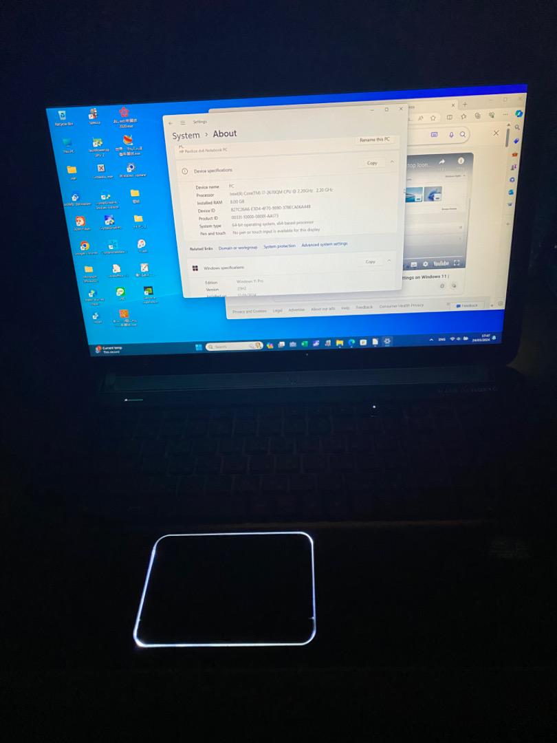 hp Pavilion dv6 Core i7-2670QM/メモリ8GB