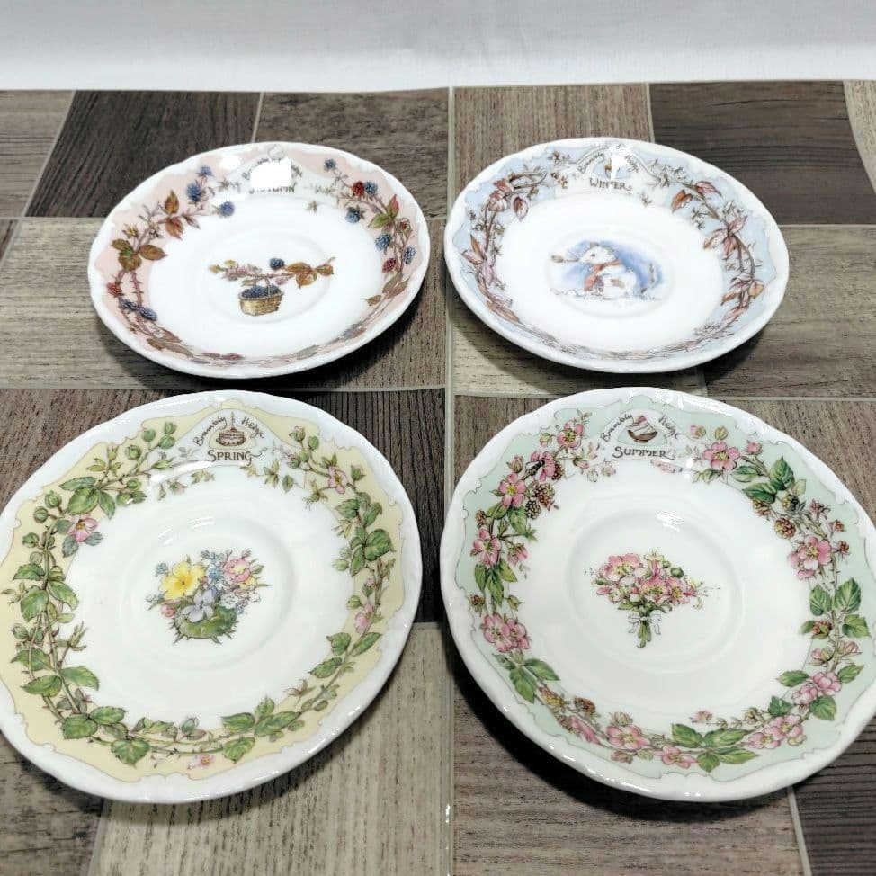 ロイヤルドルトン ブランブリーヘッジ 春夏秋冬 四季 カップ＆ソーサー ４客