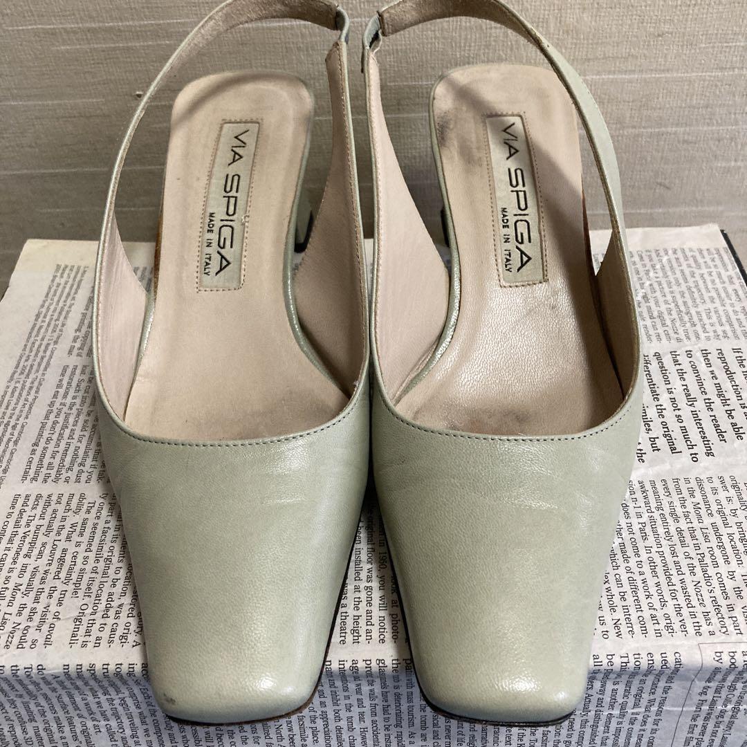 ファッション 通販 VIA SPIGA／バックストラップ・パンプス／22.5㎝ 靴