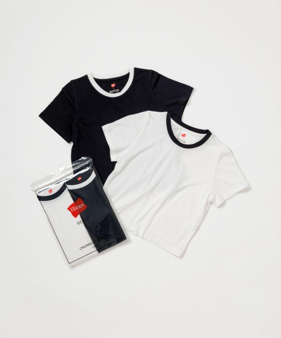 トップス Hanes for BIOTOP CROPPED T 2P TRIM