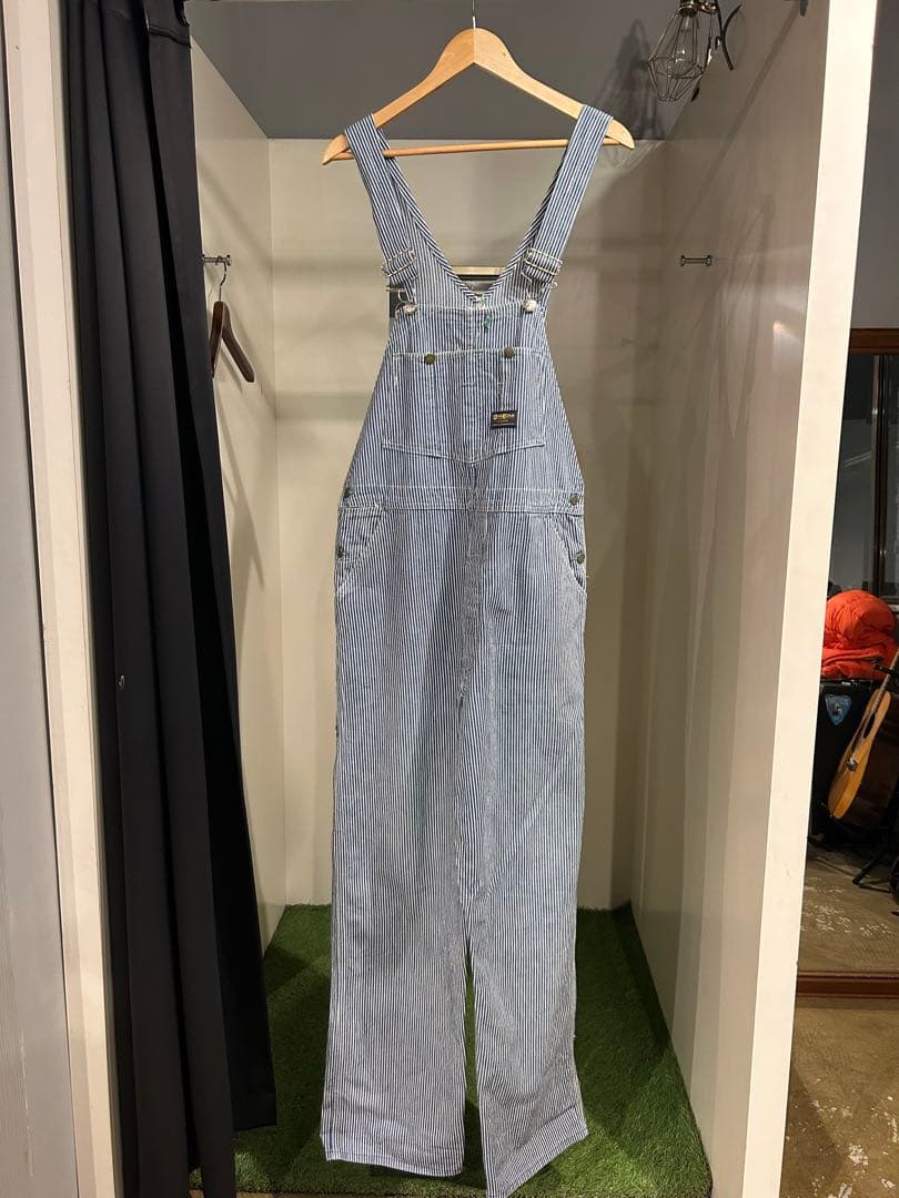 OshKosh ストライプ オーバーオールXL(LL)・OSHKOSH