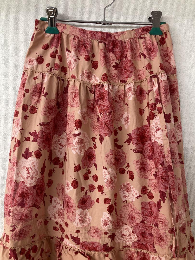 ピンクハウス ロング スカート バラ 薔薇P0111FS39 B