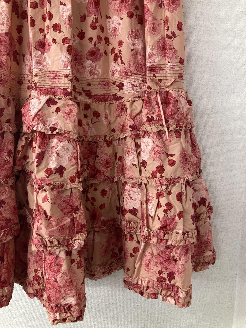 ピンクハウス ロング スカート　バラ　薔薇P0111FS39 B ピンクハウス ロング スカート バラ 薔薇P0111FS39 B - メルカリ