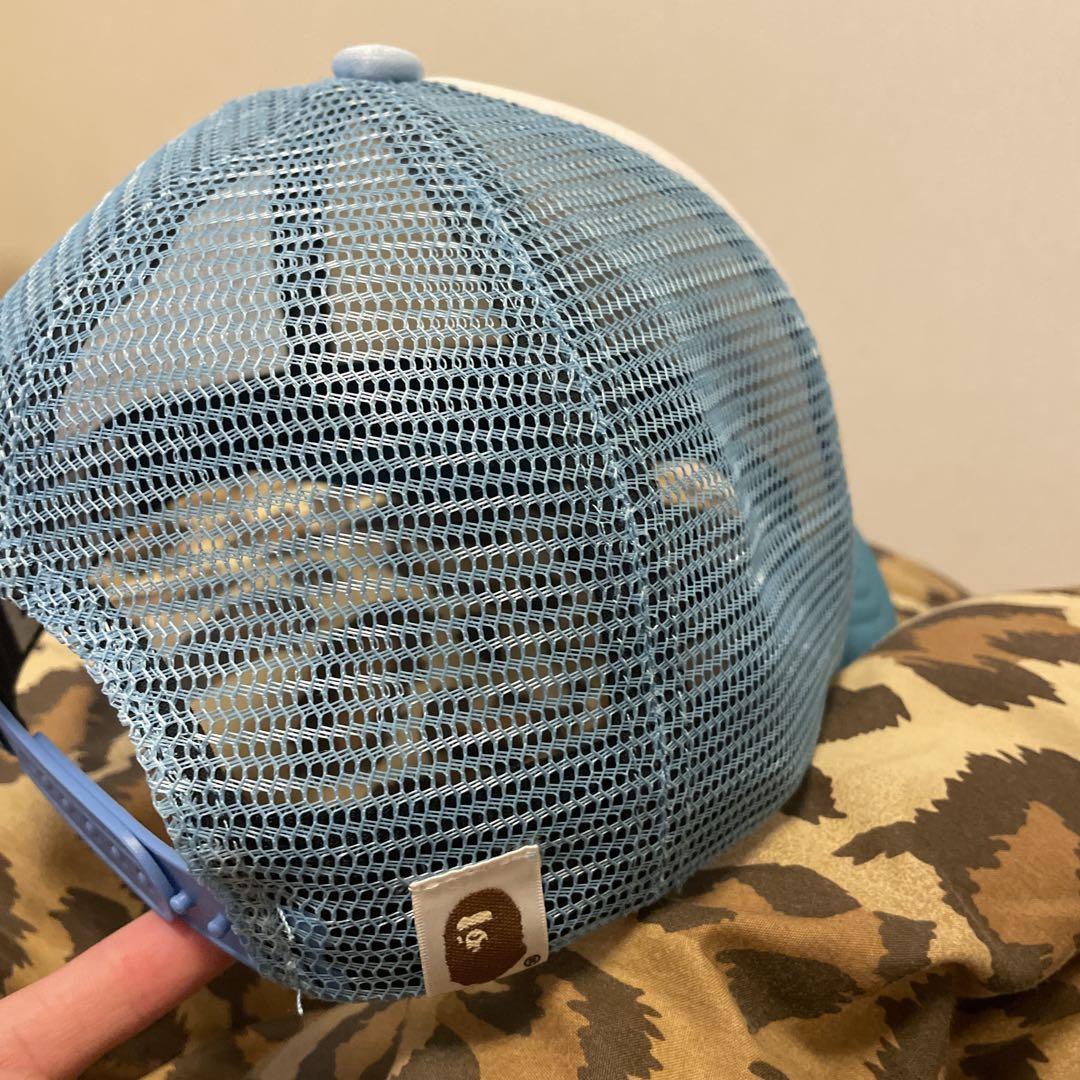 Bape メッシュバックキャップ 水色