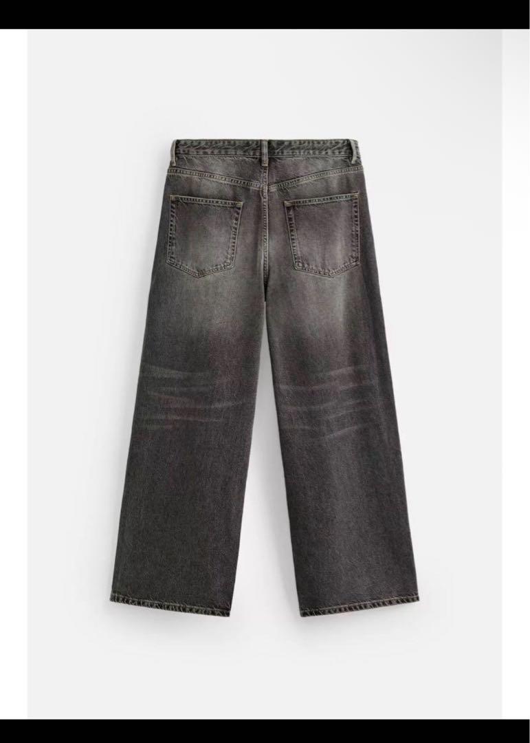 ZARA スーパーバギーフィットジーンズ EU38 タグ付きカーボン