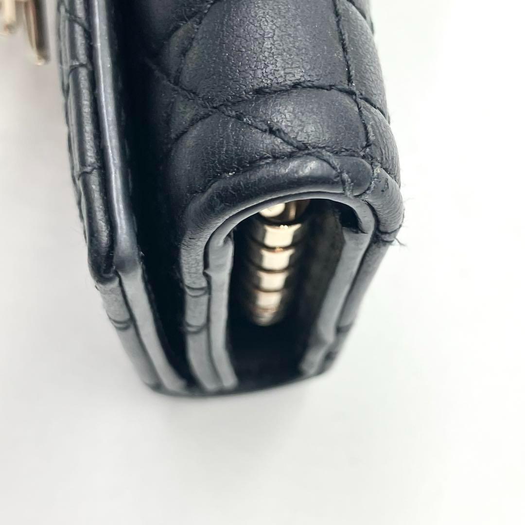 極美品 DIOR 4連キーケース カナージュ キルティング ゴールド