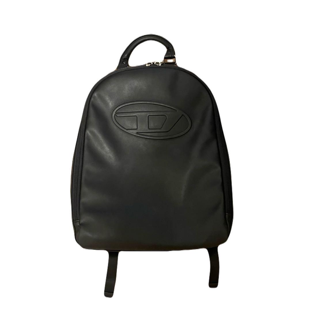DIESEL ディーゼル リュック 革 フェイクレザー バックパック 黒