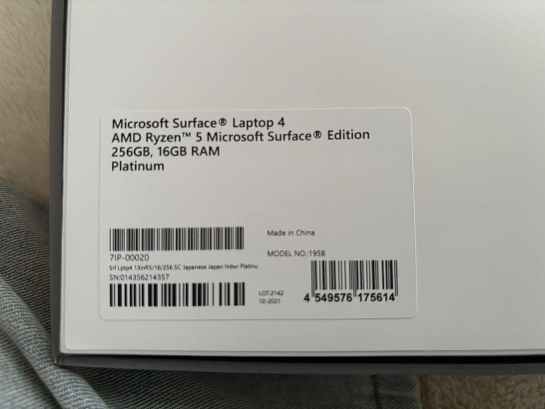 【高性能、美品】Microsoft Surface Laptop 4